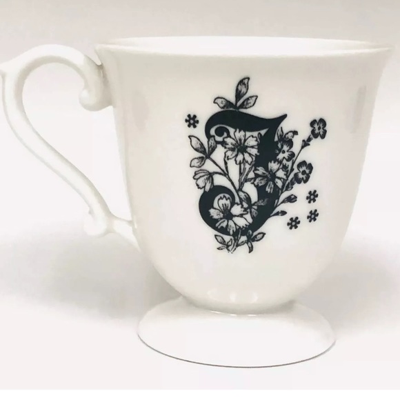 Anthropologie Other - Anthro J Missus Pedestal Monogram Coffee Cup Mug